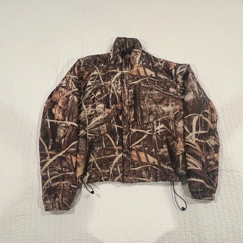 Columbia Mens Camouflage PFG Coat - Size Large